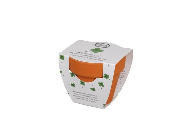 Potje met klavertjes vier