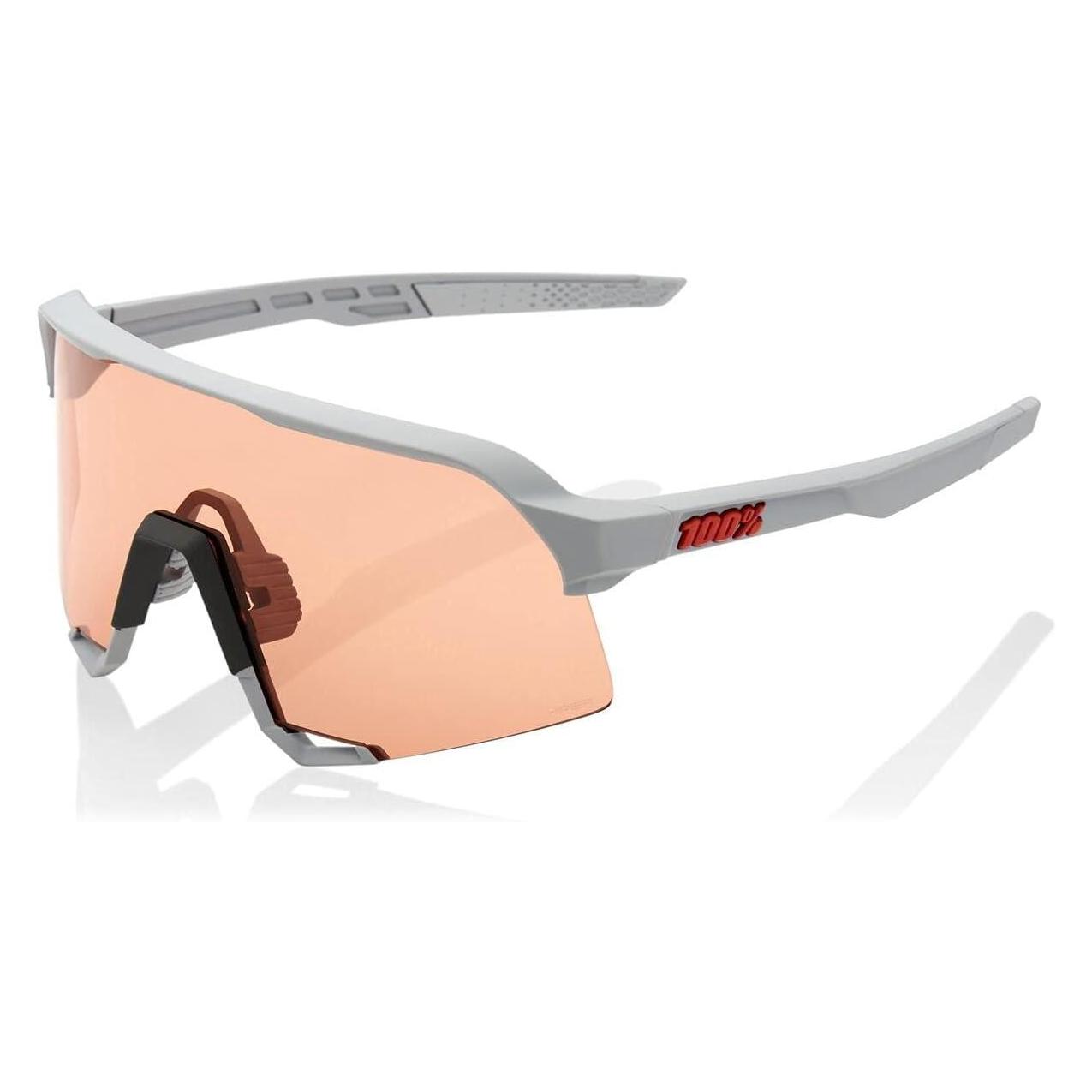 100% MTB Sportbrille S3 Grau (soft tact stone grey, Clear Lens, HiPER Coral Lens, Transparent Lens) (STO-61034-424-01)