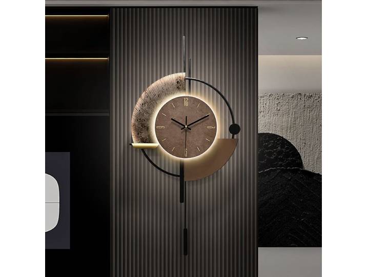 Horloges murales lumineuses, silencieuses, de luxe, minimalistes, uniques, pour salon, ornements d'intérieur, accessoires, objets