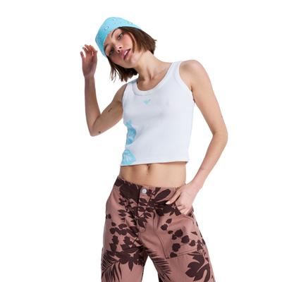 Tanktop ROXY "Keep It Cool", Damen, Gr. S, weiß (coconut milk), Obermaterial: 95% Baumwolle, 5% Elasthan., Tops Tanktop