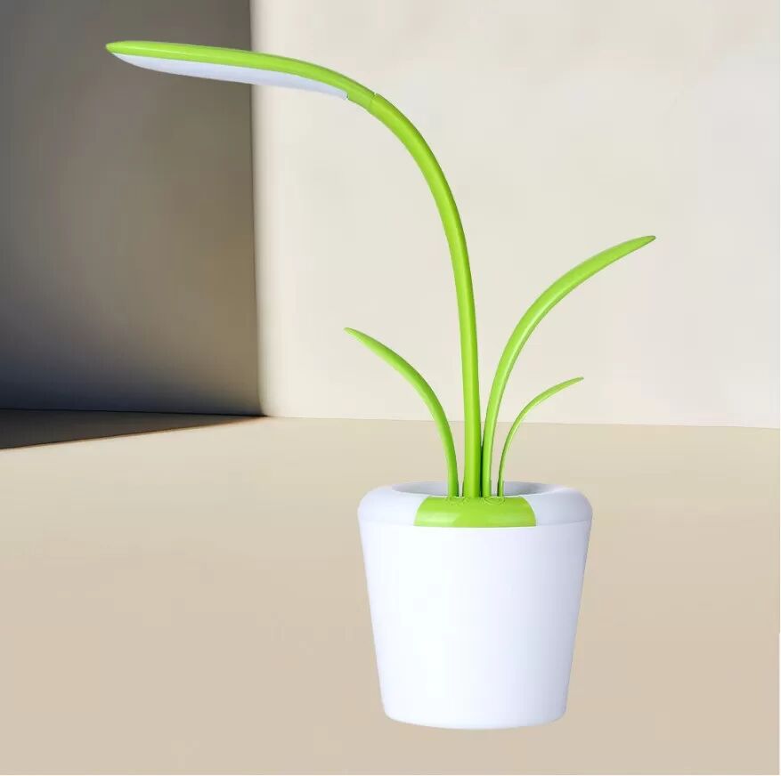 INF LED Augenschutz Schreibtischlampe - Touch-Steuerung, Mehrere Dimmstufen, Weiches Licht Grün