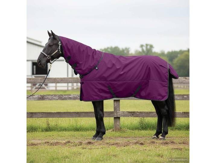 vidaXL Pferdedecke Voll lila 145 cm Polyester
