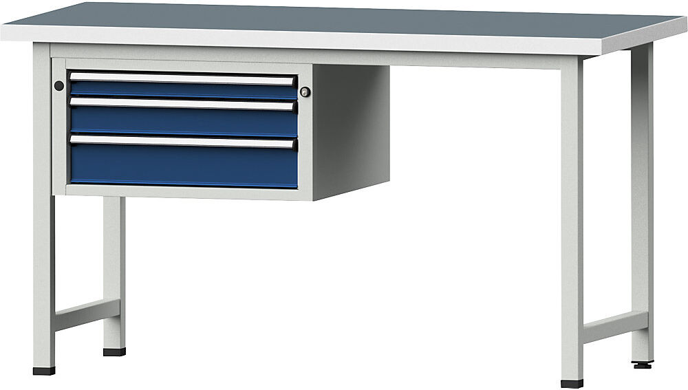 Werkbank, Baukastensystem, 3 Schubladen, Universalplatte ANKE
