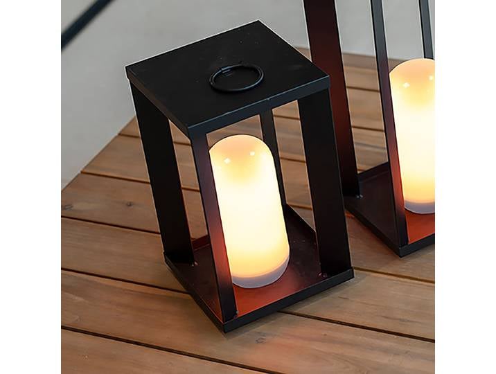 Borne lumineuse Siroco 30cm Noir/Noir
