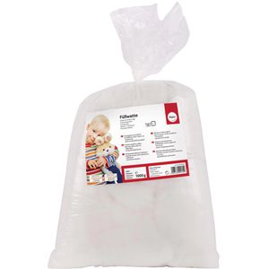 Rayher Füllwatte 3315800 Flocken, weiß, 1000 g, waschbar bis 95°C, antiallergisch, 100% Polyester