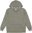 LAT 6936 Vintage Wash Hoodie in Weathered Military Green size Medium   Polyester Blend