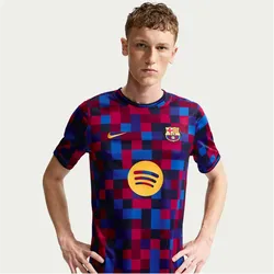 NIKE FC Barcelona Dri-FIT Heim-Aufwärmshirt Herren 621 - noble red/noble red/mineral yellow M