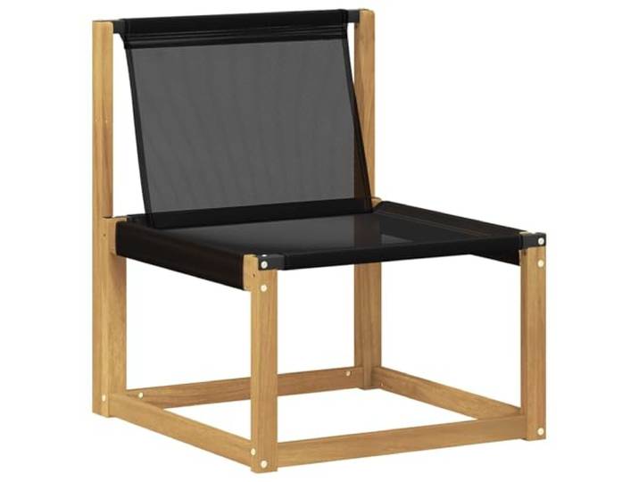 KTHLBRH Modulares Ecksofa für den Außenbereich, 3-teilig, weiß Massives Akazienholz, Textilene, verblasst nicht, bequeme Kissen, wetterfest
