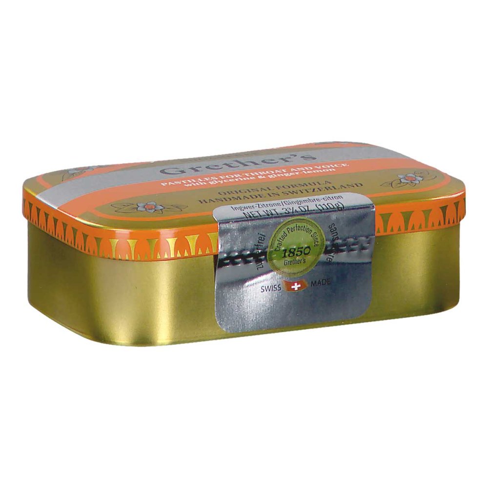 Hager Pharma GmbH Grethers Ginger Lemon Zuckerfrei Pastillen Dose 19834328
