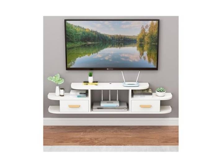 DFHS46JK Multimedia-Möbel Schwimmender TV-Ständer, schwebendes TV-Regal mit Schublade für das Wohnzimmer