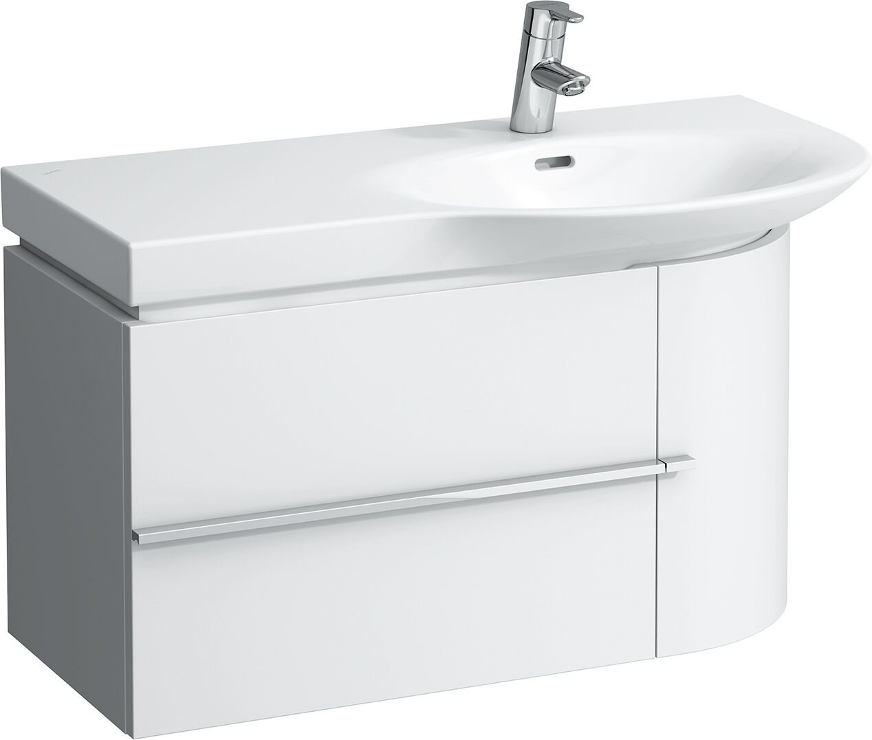 Laufen Meuble Case for Palace H4015010755191 84 x 45 x 37,5 cm, porte 2000 à droite, tiroir 2000 à gauche, chêne cérusé