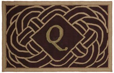 SAFAVIEH Hand-hooked Monogram M Chocolate Rug