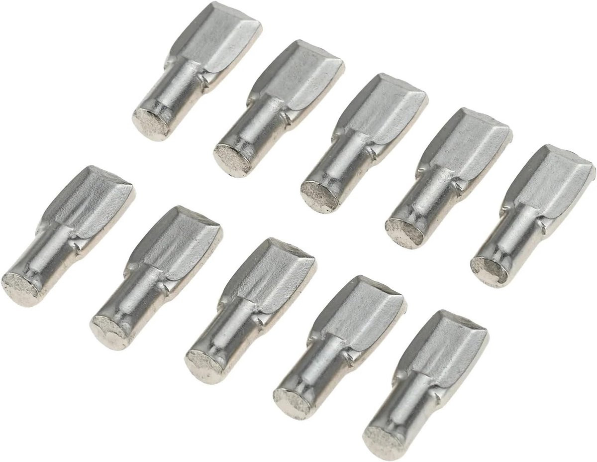 Zilveren Lepelvormige Plankpinnen voor Meubelversterking - 5 mm