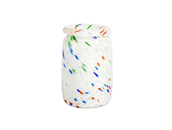 HAY Vase Splash Roll Neck M 22 cm White dot (multi)