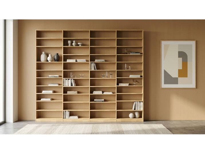 LA bibliothèque pour votre collection de livres - Étagère à livres sur mesure Hêtre Naturel huilé