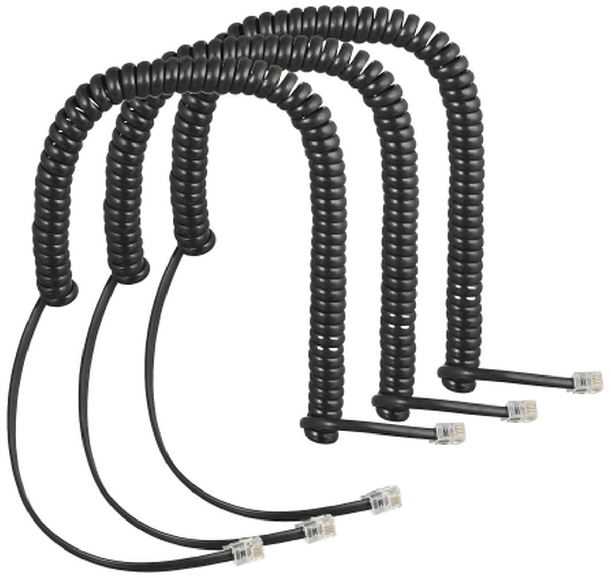 Auerswald Spiralkabel 3-stuks set voor Comfortel handset