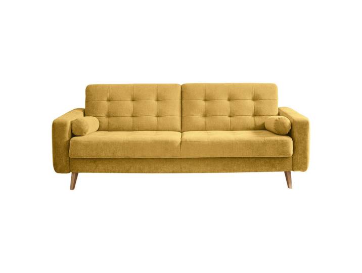 Mid.you Schlafsofa, Gelb, Holz, 222x86x90 cm, Wohnzimmer, Sofas & Couches, Schlafsofas, Sonstige Schlafsofas
