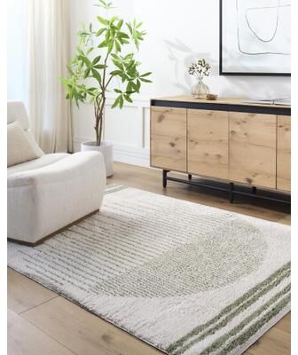Livabliss Fossay Shag Global Stripe Washable Area Rug