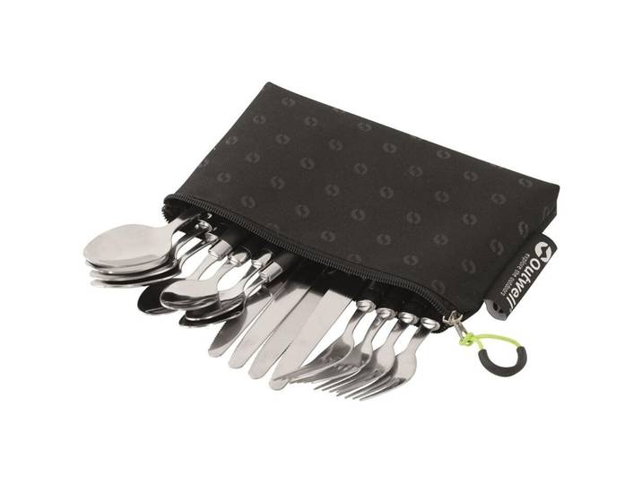 Outdoor-Besteck-Set Outwell Pouch Cutlery - Farbe: Schwarz - Besteck-Set 16-tlg.