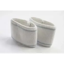 2 Schweissbänder fürs Handgelenk | Elastisches Baumwoll - Frotteeband | 55 mm | bleu