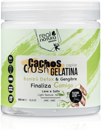 Real Natura Cachos Crush Gelatina Bambú & Gengibre 500 ml