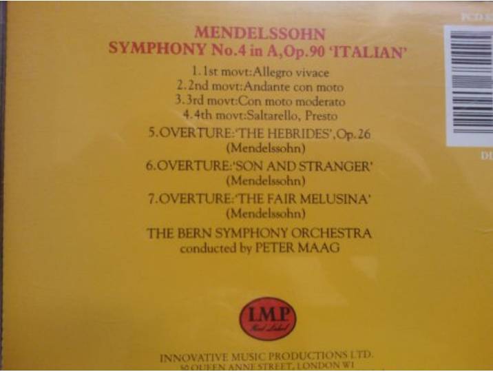 Mendelssohn - Symphony No. 4 I [Import anglais]