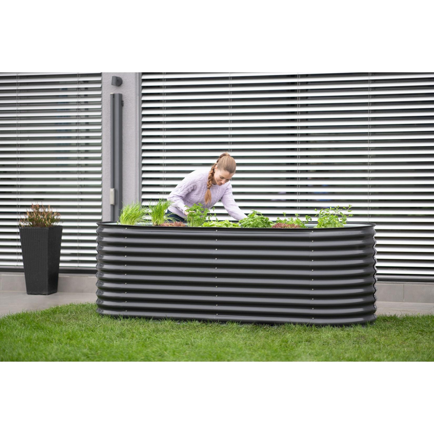 Westmann Metall Hochbeet Gartenbeet Grow Faster anthrazit 240x80x82cm