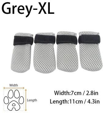 Uplift Essentials Anti Scratch Waterproof Pet Booties & Grooming Foot Covers grey Xl
