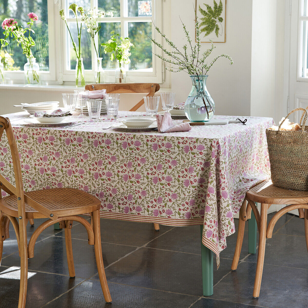 LA REDOUTE INTERIEURS Nappe en coton lavé, Elsie