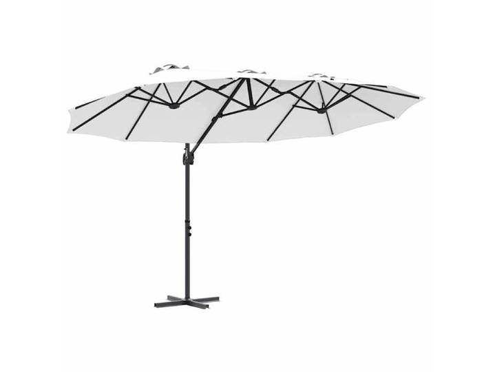 [6040013]Parasol cantilever de jardin - Rectangulaire - design frappant - Couleur sable 372x198x243cm Poids:17.16 Kg