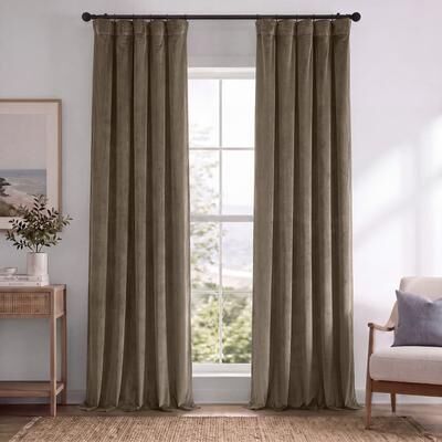 Exclusive Fabrics Signature Velvet Thermal Lined With 100% 4 Pass Blackout Curtains. (1 Panel)
