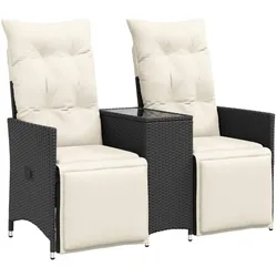 vidaXL, Gartenlounge, Dormenus (Mit Fussablage (Glas))