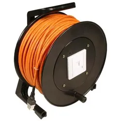 Tecline Verlängerungskabel Cat 6, S-STP, auf Kabeltrommel, 50 m Für mobilen Einsatz wie Service, Messen,... (CAT6, 50 m), Netzwerkkabel