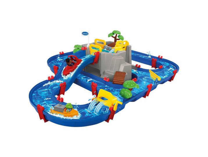 Simba Wasserbahn Aquaplay Mountain Lake, Blau, Mehrfarbig, Kunststoff, 88x35x126 cm, Freizeit & Co, Gartenspielzeug, Wasserspielzeug