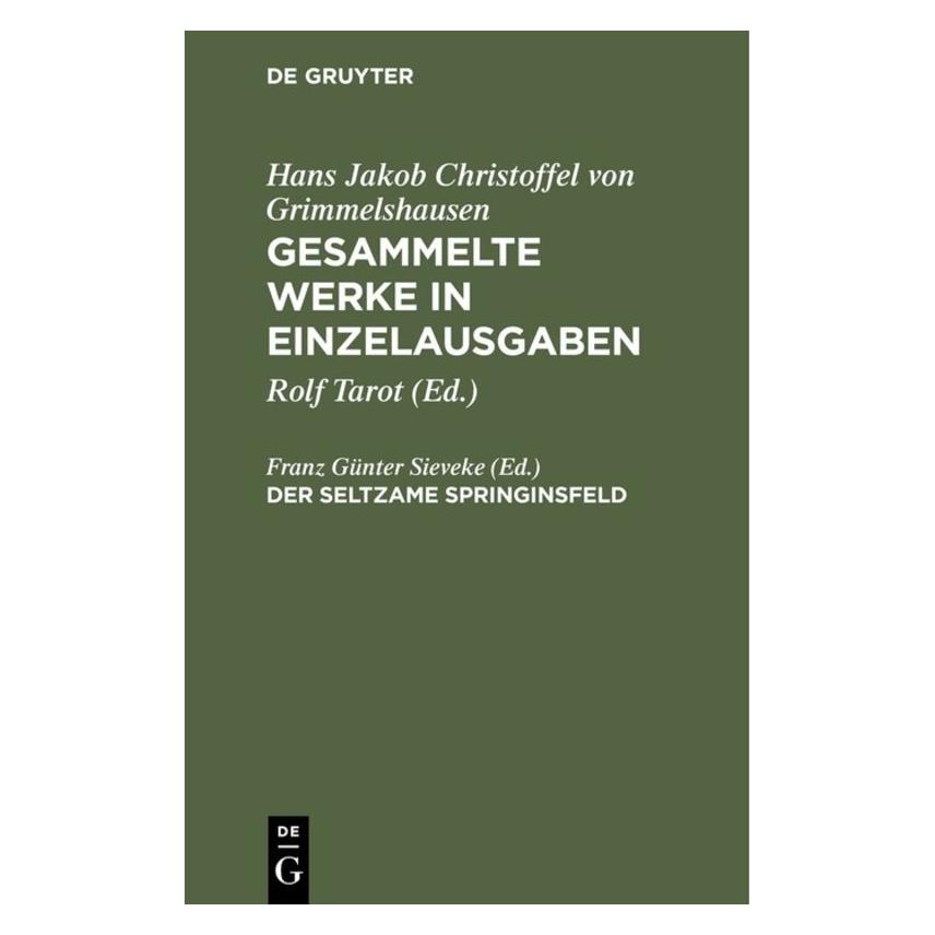 De Gruyter Der seltzame Springinsfeld (Deutsch, Hardcover, Walter de Gruyter) (9411125)