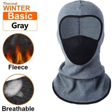 Modern Harvest Tools & Trends Thermal Winter Balaclava, Warm Fleece Face Mask For Cycling, Motorcycle, Skiing, And Outdoor Sports light Gray