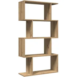 vidaXL Raumteiler-Bücherregal 4 Böden Artisan-Eiche 70x24x129 cm