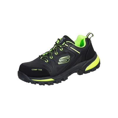 Arbeitsschuh SKECHERS "Pending" Gr. 40, schwarz (schwarz, grün), 40, Obermaterial: 100% Rindsleder Leather cow., Schuhe, Arbeitsschuh