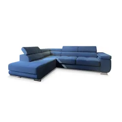 MASSENO Ecksofa mit Schlaffunktion Apiro ¦ blau ¦ Maße (cm): B: 277 H: 90