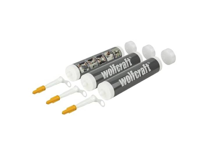 wolfcraft 4044000 - Cartouches Vides pour Enduit Prémélangé - Cartouches de 310 ml - 3 pièces