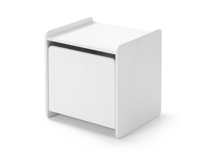 Chevet 1 porte enfant blanc laqué