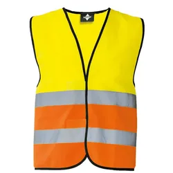 Korntex Unisex Basic Warnweste Warnschutz-Weste KXVW signal yellow/signal orange XL