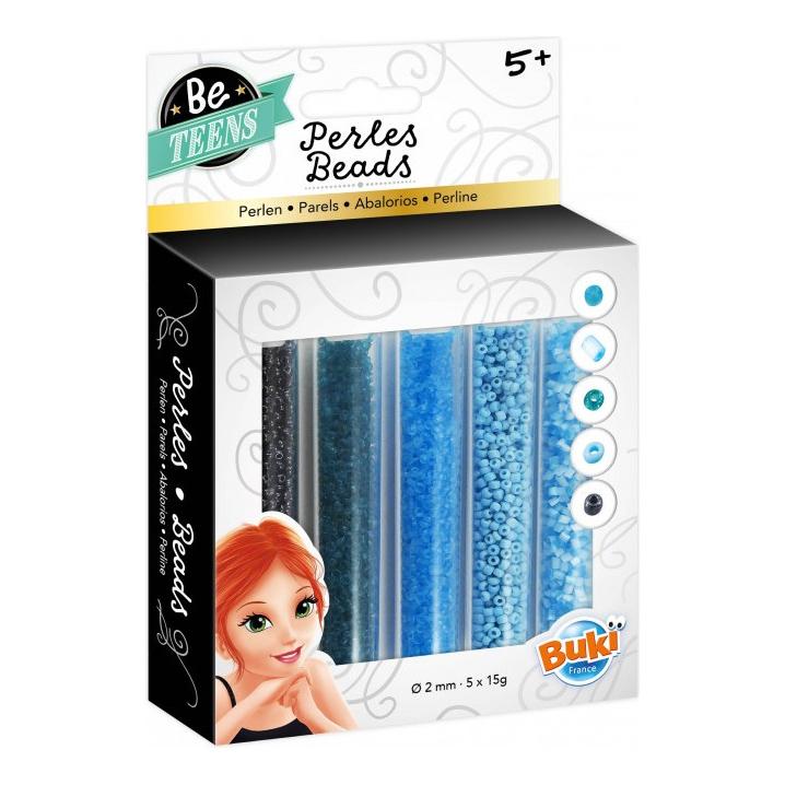 Buki France PE002 Handmade Be Teens 5 Replacement Tubes with blue beads for 6+ Years (33221538)