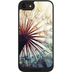 Nivocase Handyhülle für Apple iPhone 8 Hülle NIVOpure Case Schwarz Blumen Fotografie Pusteblume (Apple iPhone 8), Smartphone Hülle, Schwarz