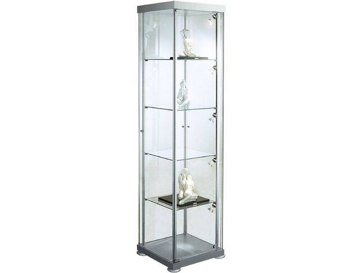KERKMANN Glasvitrine expoline Vitrine aus ESG-Sicherheitsglas, quadrat, abschließbar, 42,5x180 cm