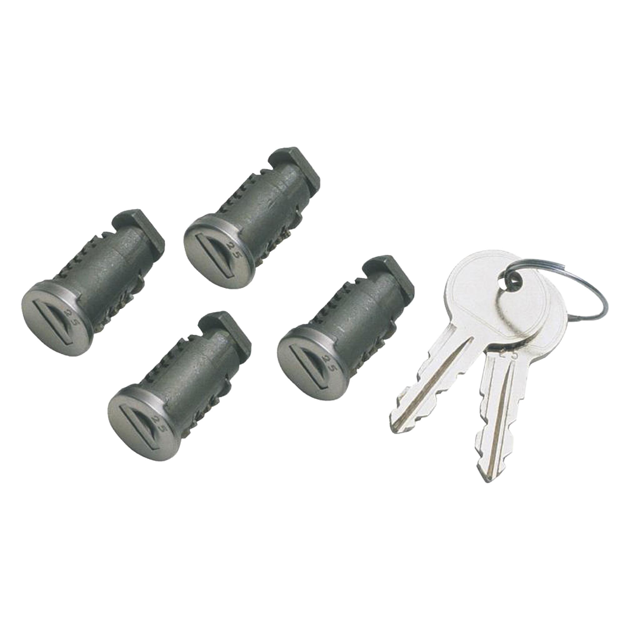 Atera Schloss Satz 4 Schlösser 2 Schlüssel (Schwarz, Silber) (E955-083010)