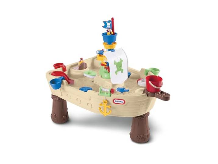 Little tikes Anchors Away Pirate Ship Wasserspieltisch mit Kanone, Schleudern und Spritzern, fördert kreatives Spielen, Alter 3-10 Jahre