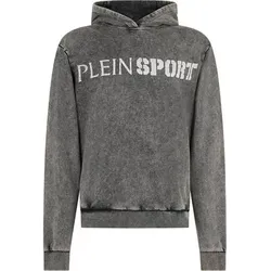 PLEIN SPORT Kapuzen-Sweatshirt SCRATCH, Größe XL in Schwarz 02