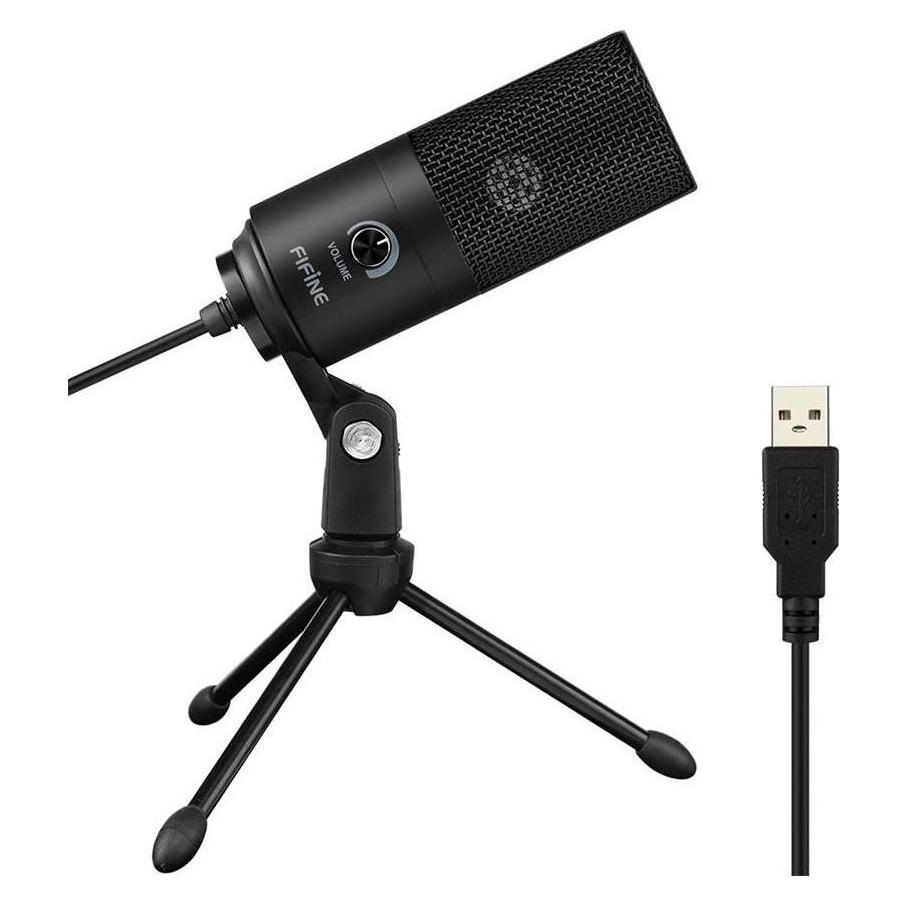 Fifine Technology Komplektas: Kondensatorinis Mikrofonas K669B Juodas (Juodas) (K669B)