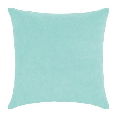 Dekokissen PAD "LOOPY", blau (mint, unifarben), B:48cm L:48cm, Baumwolle, Dekokissen_Sitzkissen_Kissenhüllen, frottee look